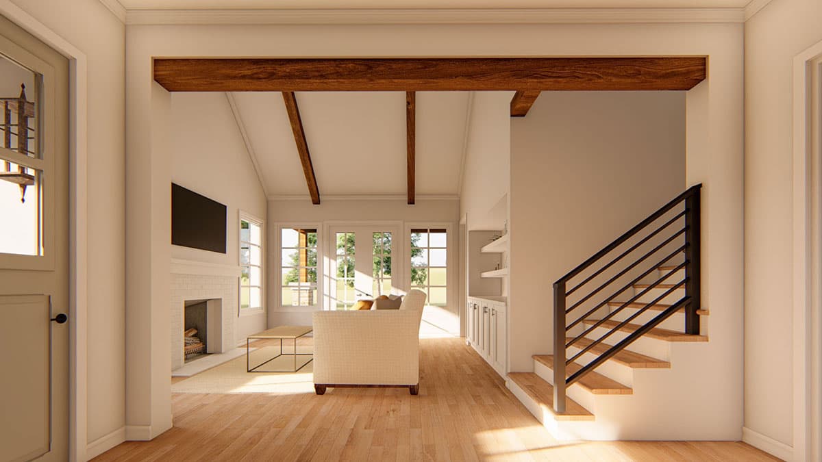 Plan 915034CHP: Traditional Two-Story House Plan with Outdoor Living Space - 1884 Sq Ft - Image #6 - Cottage, Country, Craftsman, Hill Country, Modern Farmhouse, New American