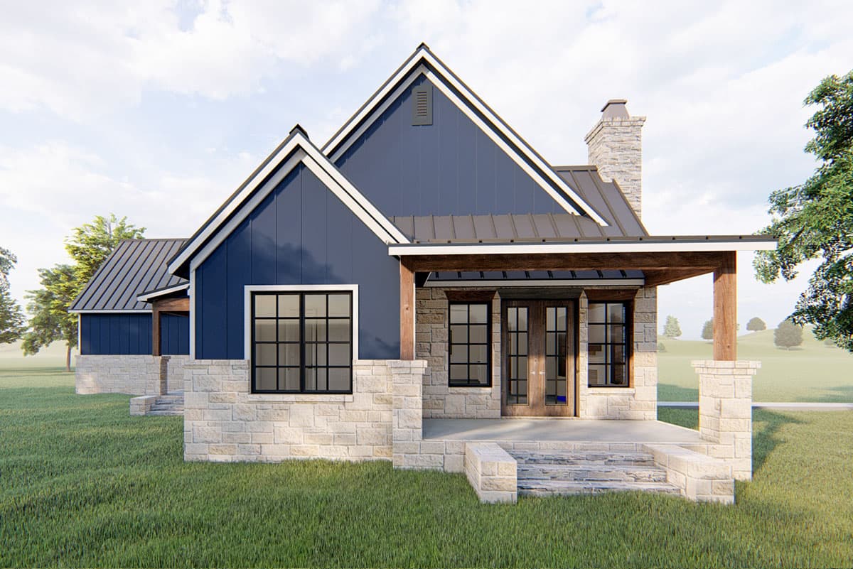 Plan 915034CHP: Traditional Two-Story House Plan with Outdoor Living Space - 1884 Sq Ft - Image #4 - Cottage, Country, Craftsman, Hill Country, Modern Farmhouse, New American
