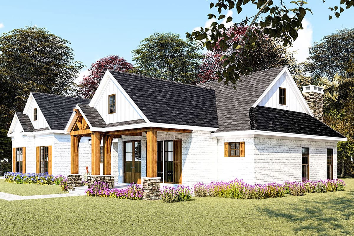 Plan 70657MK: Country Craftsman House Plan with Bonus Room above Garage - 2073 Sq Ft - Image #4 - Country, Craftsman, Mountain, New American