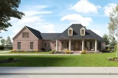 Acadian House Plan with Bonus Over Garage - 2748 Sq Ft