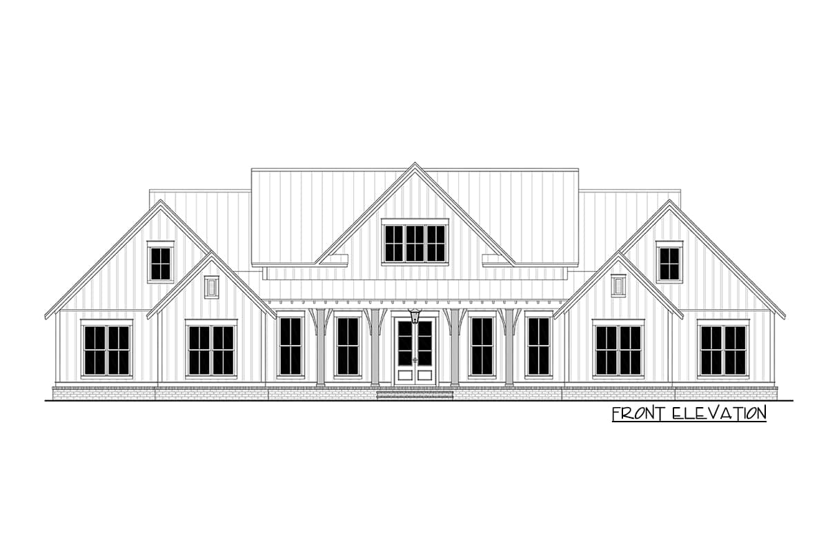 Plan 51830HZ: Expanded 4-Bed Modern Farmhouse with a Game Room and a Bonus Room - 3086 Sq Ft - Image #29 - Country, Modern Farmhouse, New American, Traditional
