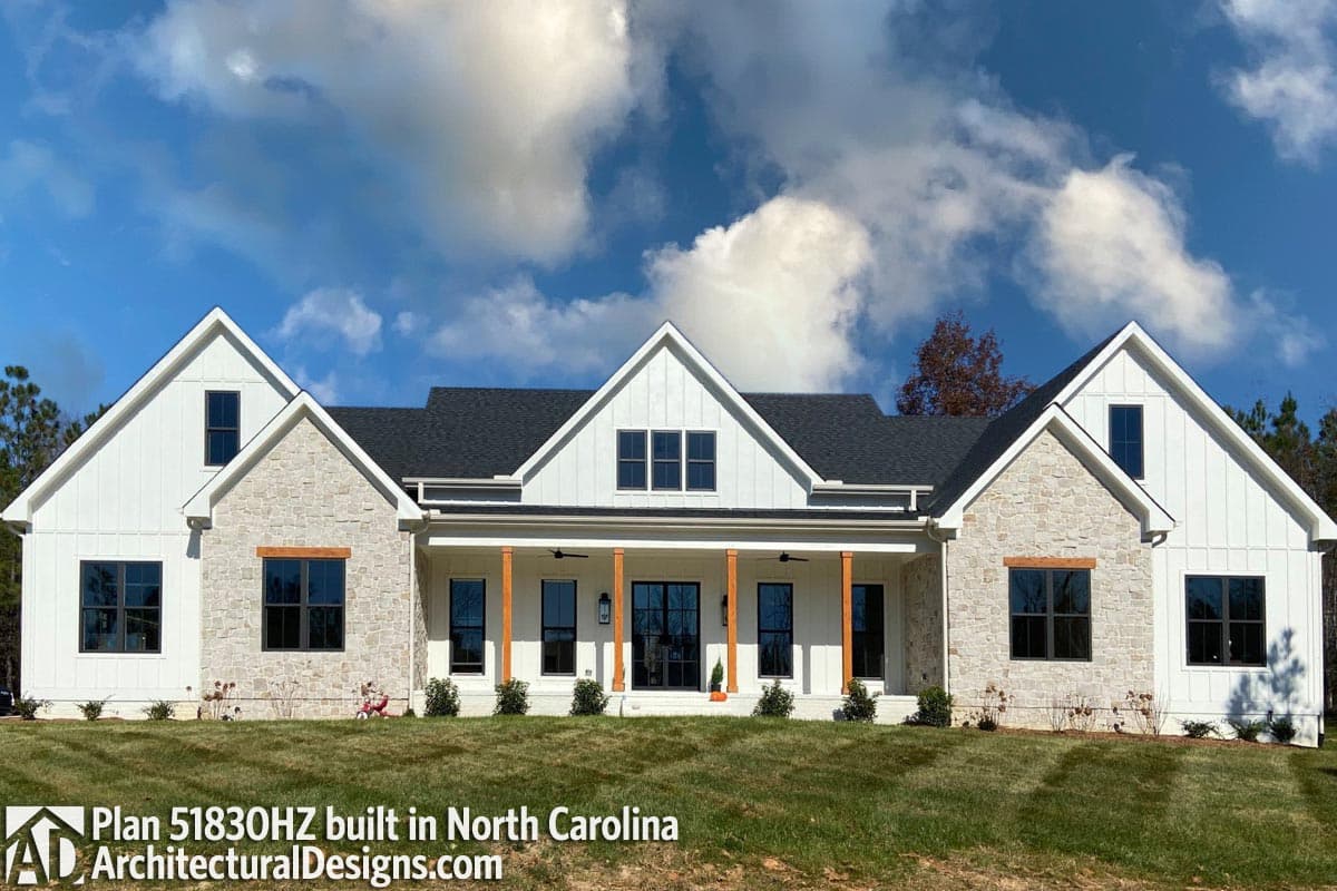 build gallery item - House Plan 51830HZ comes to life in North Carolina!