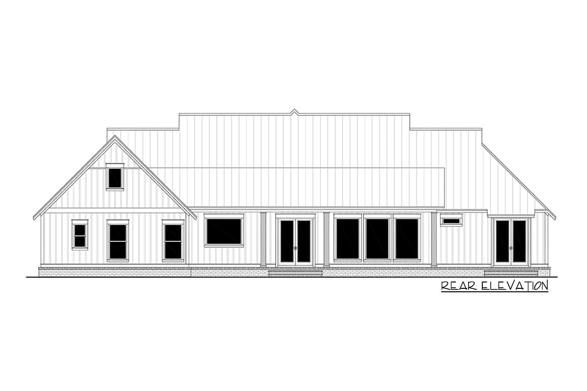 Plan 51830HZ: Expanded 4-Bed Modern Farmhouse with a Game Room and a Bonus Room - 3086 Sq Ft - Image #31 - Country, Modern Farmhouse, New American, Traditional