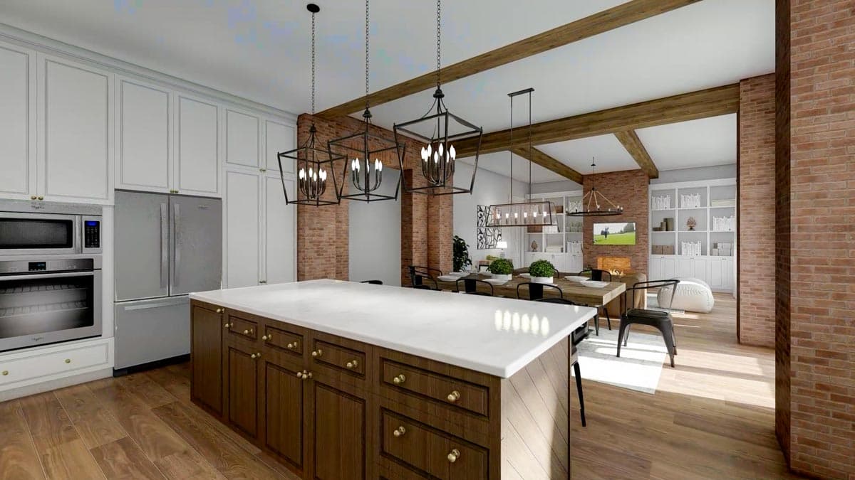 Plan 51830HZ: Expanded 4-Bed Modern Farmhouse with a Game Room and a Bonus Room - 3086 Sq Ft - Image #13 - Country, Modern Farmhouse, New American, Traditional