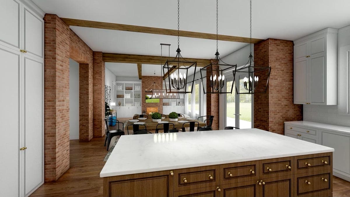 Plan 51830HZ: Expanded 4-Bed Modern Farmhouse with a Game Room and a Bonus Room - 3086 Sq Ft - Image #15 - Country, Modern Farmhouse, New American, Traditional