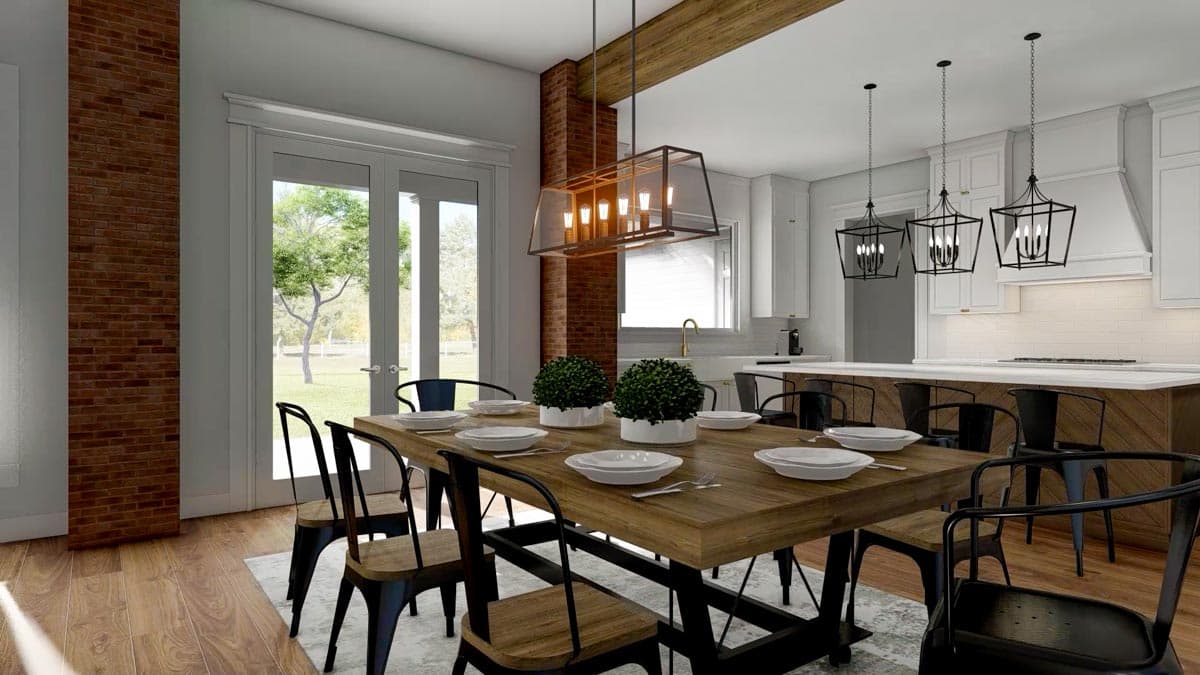 Plan 51830HZ: Expanded 4-Bed Modern Farmhouse with a Game Room and a Bonus Room - 3086 Sq Ft - Image #16 - Country, Modern Farmhouse, New American, Traditional