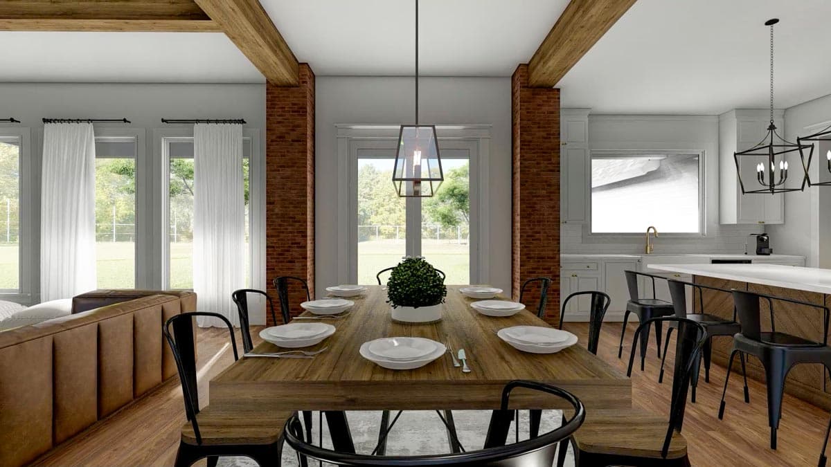 Plan 51830HZ: Expanded 4-Bed Modern Farmhouse with a Game Room and a Bonus Room - 3086 Sq Ft - Image #17 - Country, Modern Farmhouse, New American, Traditional