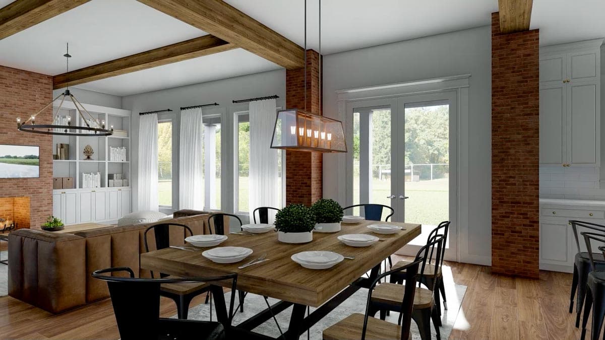 Plan 51830HZ: Expanded 4-Bed Modern Farmhouse with a Game Room and a Bonus Room - 3086 Sq Ft - Image #18 - Country, Modern Farmhouse, New American, Traditional