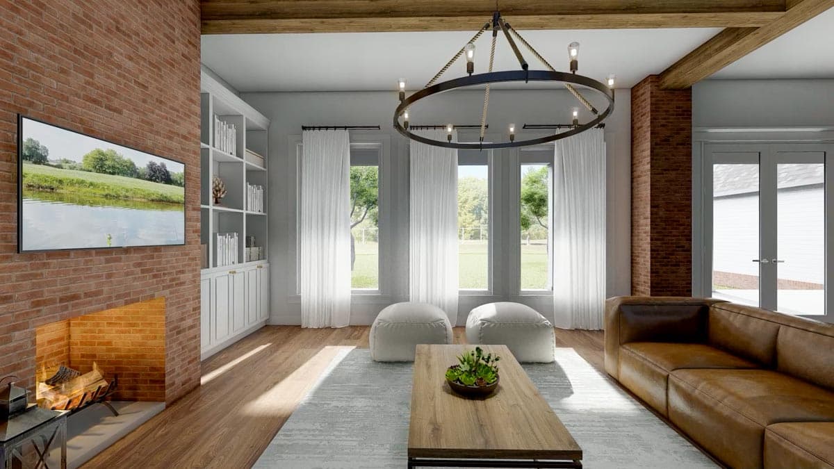 Plan 51830HZ: Expanded 4-Bed Modern Farmhouse with a Game Room and a Bonus Room - 3086 Sq Ft - Image #20 - Country, Modern Farmhouse, New American, Traditional