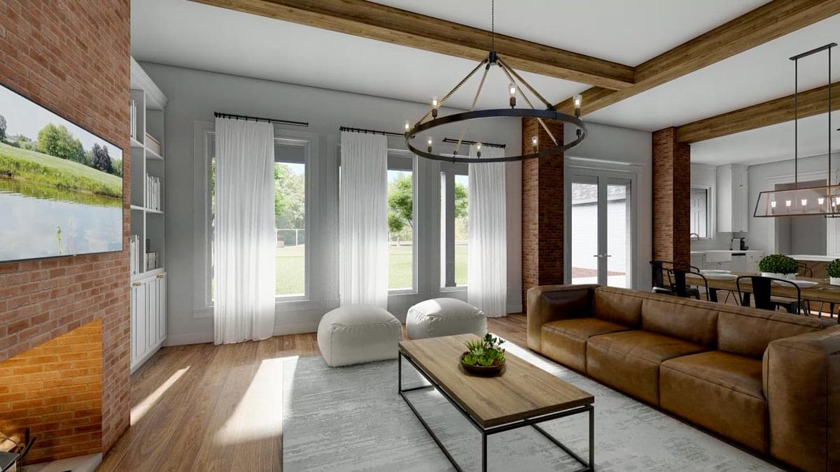 Plan 51830HZ: Expanded 4-Bed Modern Farmhouse with a Game Room and a Bonus Room - 3086 Sq Ft - Image #21 - Country, Modern Farmhouse, New American, Traditional