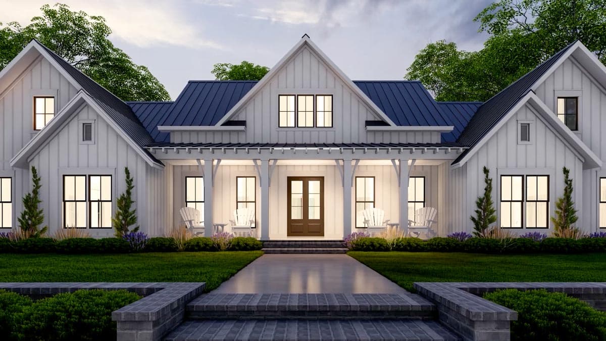 Plan 51830HZ: Expanded 4-Bed Modern Farmhouse with a Game Room and a Bonus Room - 3086 Sq Ft - Image #28 - Country, Modern Farmhouse, New American, Traditional