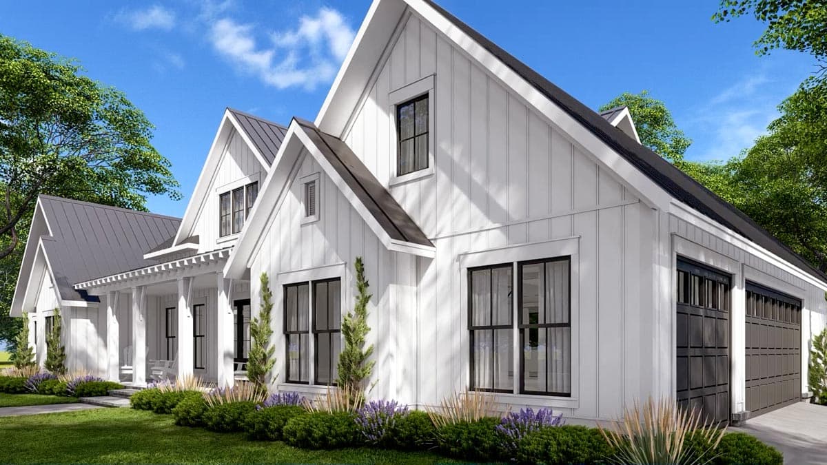 Plan 51830HZ: Expanded 4-Bed Modern Farmhouse with a Game Room and a Bonus Room - 3086 Sq Ft - Image #10 - Country, Modern Farmhouse, New American, Traditional