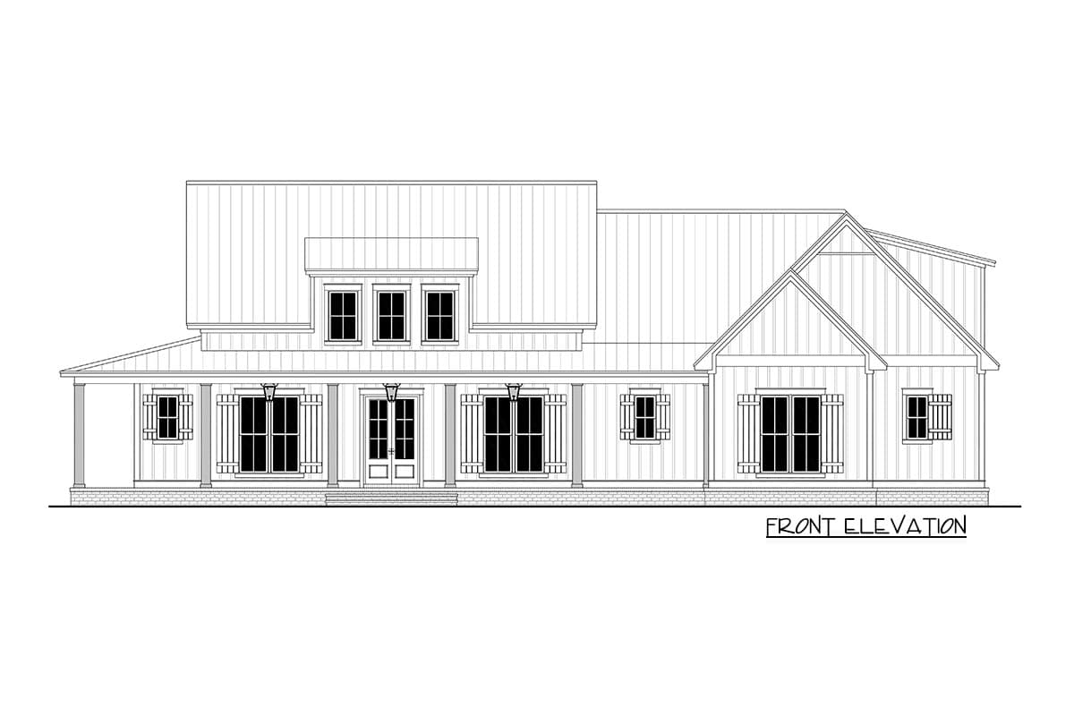 Plan 51831HZ: Three Bed Modern Farmhouse with Wraparound Porch and Bonus Room - Image #6 - Country, Farmhouse, Modern Farmhouse, New American, Rustic, Southern, Traditional
