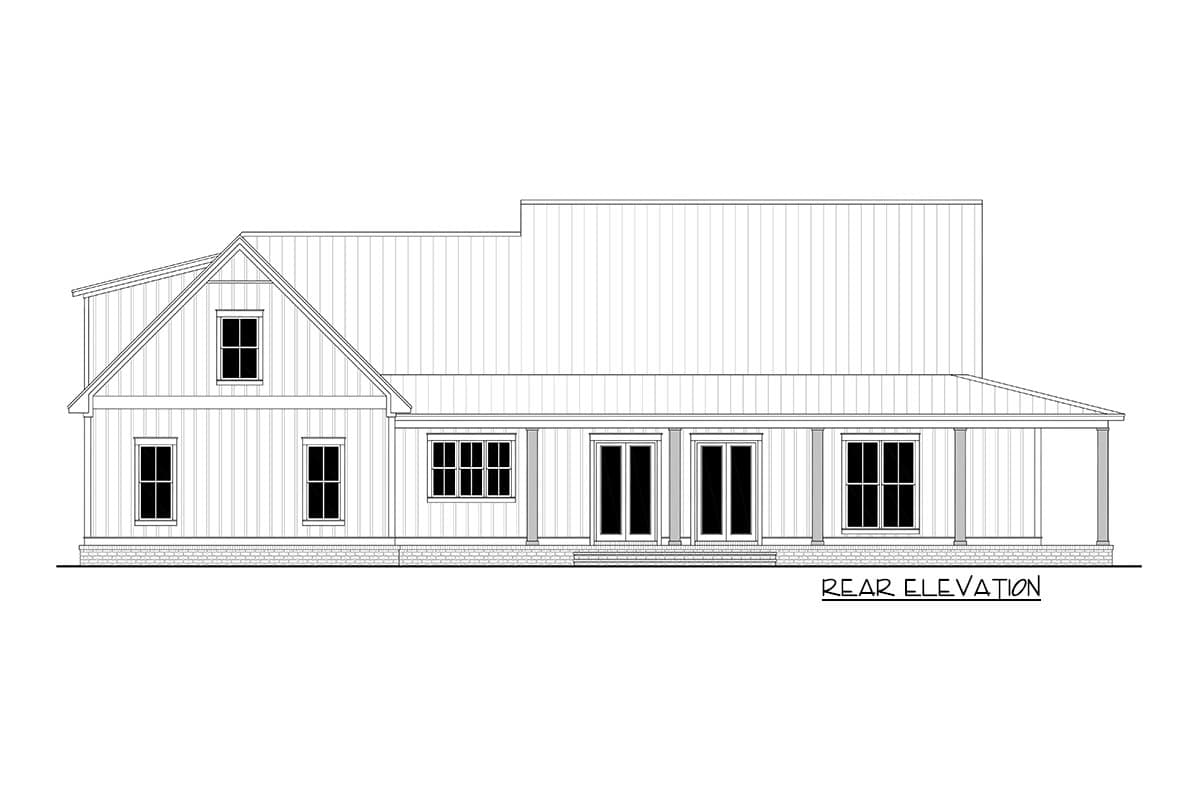 Plan 51831HZ: Three Bed Modern Farmhouse with Wraparound Porch and Bonus Room - Image #8 - Country, Farmhouse, Modern Farmhouse, New American, Rustic, Southern, Traditional