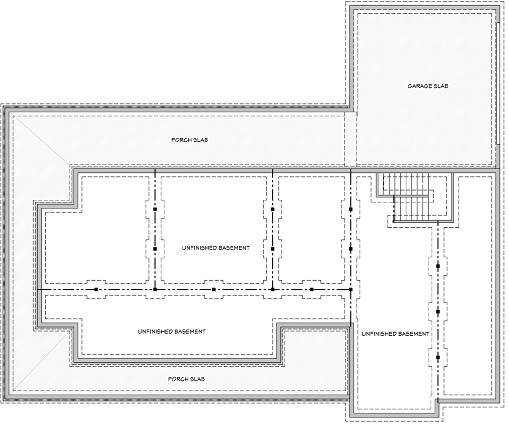 Plan 51831HZ: Three Bed Modern Farmhouse with Wraparound Porch and Bonus Room - Floor Plan - Unfinished Basement - Country, Farmhouse, Modern Farmhouse, New American, Rustic, Southern, Traditional