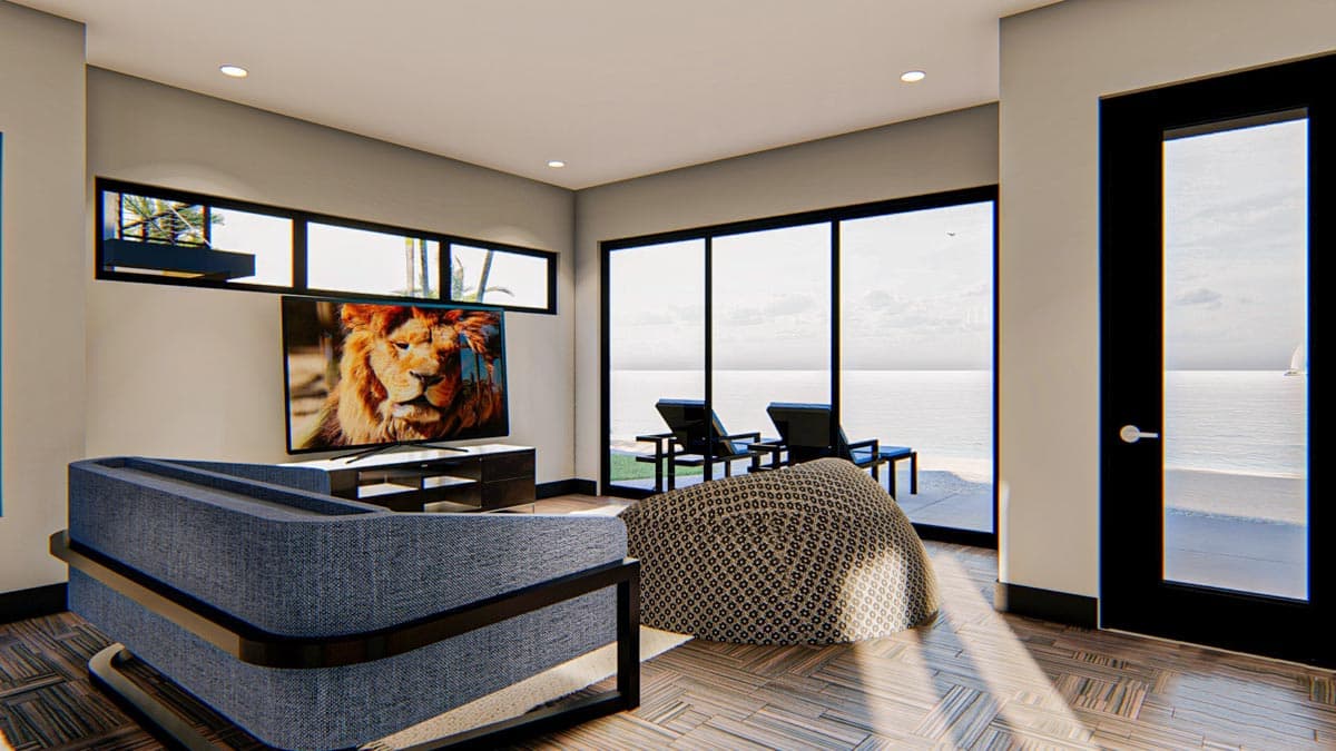 Plan 62850DJ: Modern Coastal House Plan with Third Floor Master Suite - Image #9 - Coastal, Contemporary, Mid Century Modern, Modern