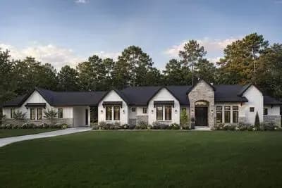Exclusive Ranch House Plan with Cathedral Ceiling