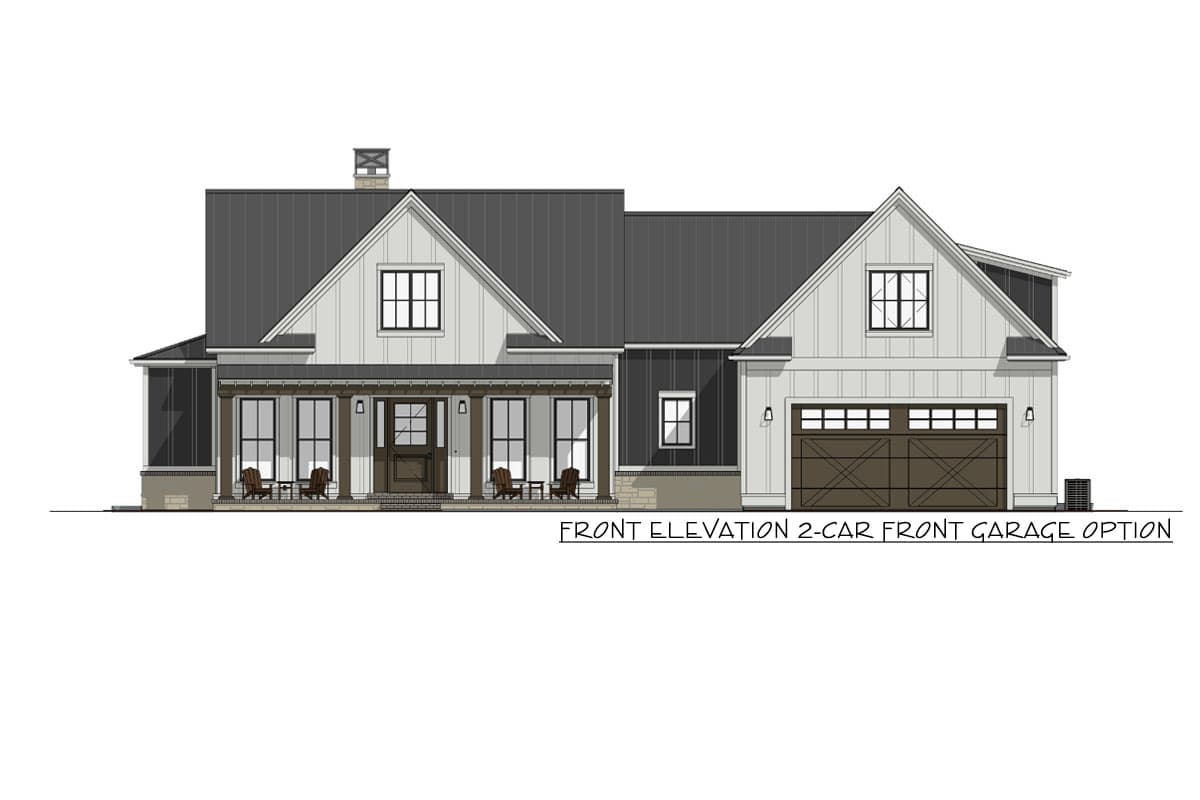 Plan 64502SC: Expandable Modern Farmhouse Plan with Large Walk-in Closets - Image #16 - Country, Farmhouse, Modern Farmhouse, New American, Ranch