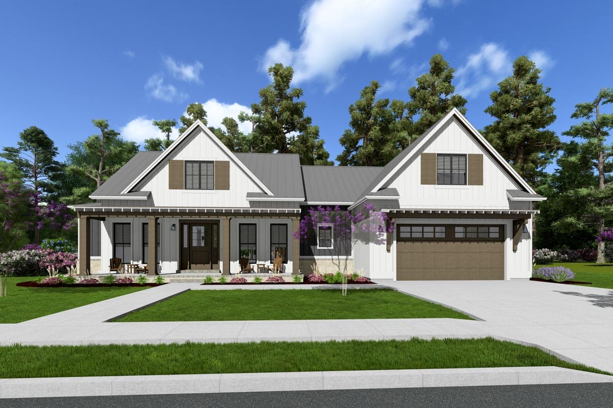 Plan 64502SC: Expandable Modern Farmhouse Plan with Large Walk-in Closets - Image #10 - Country, Farmhouse, Modern Farmhouse, New American, Ranch