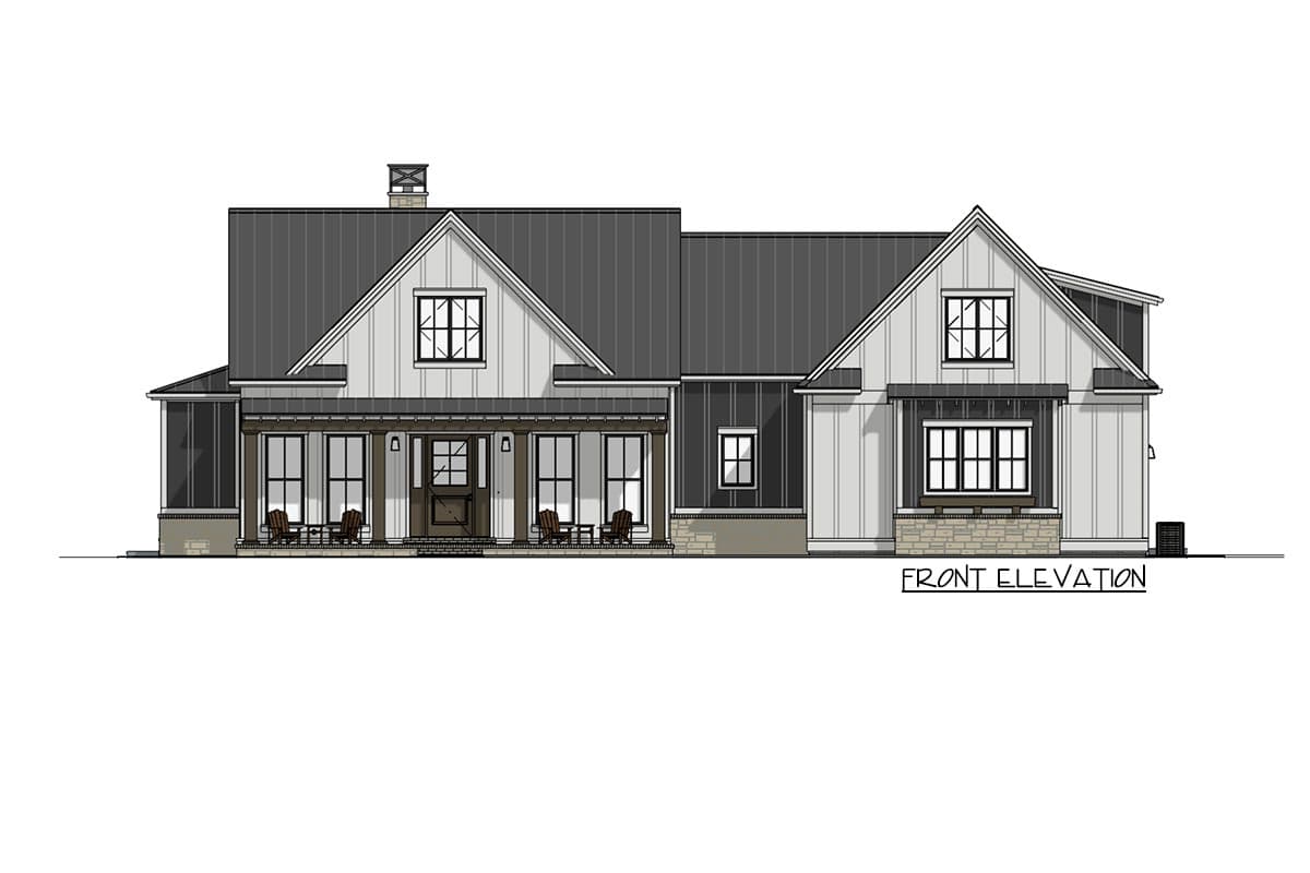 Plan 64502SC: Expandable Modern Farmhouse Plan with Large Walk-in Closets - Image #11 - Country, Farmhouse, Modern Farmhouse, New American, Ranch