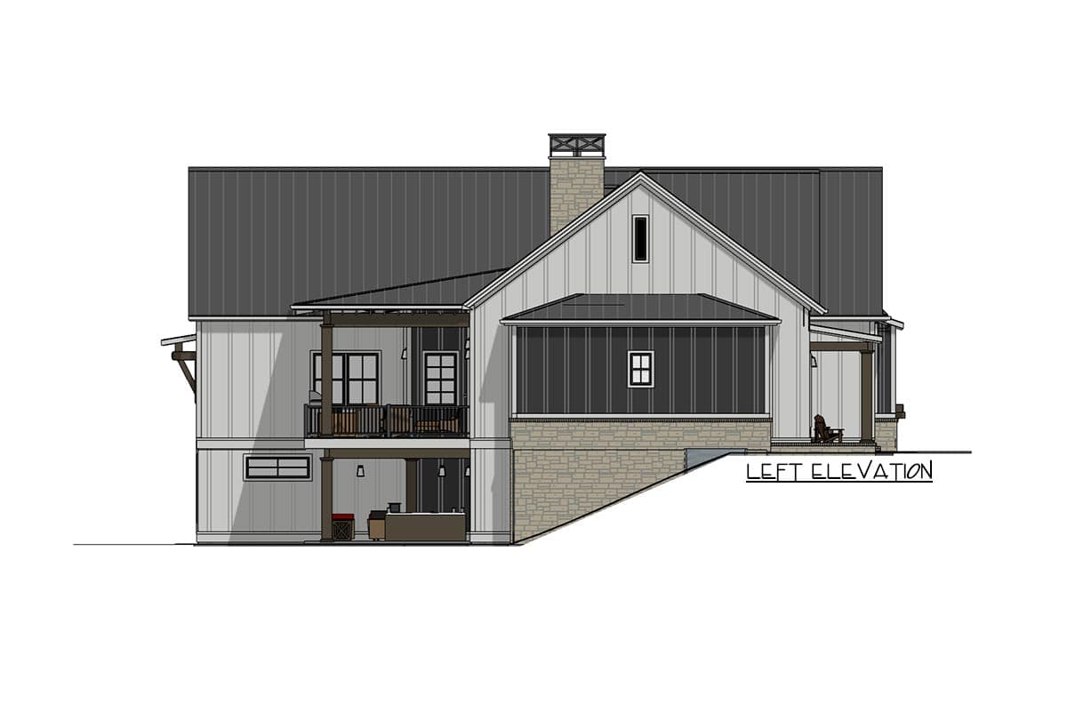Plan 64502SC: Expandable Modern Farmhouse Plan with Large Walk-in Closets - Image #12 - Country, Farmhouse, Modern Farmhouse, New American, Ranch