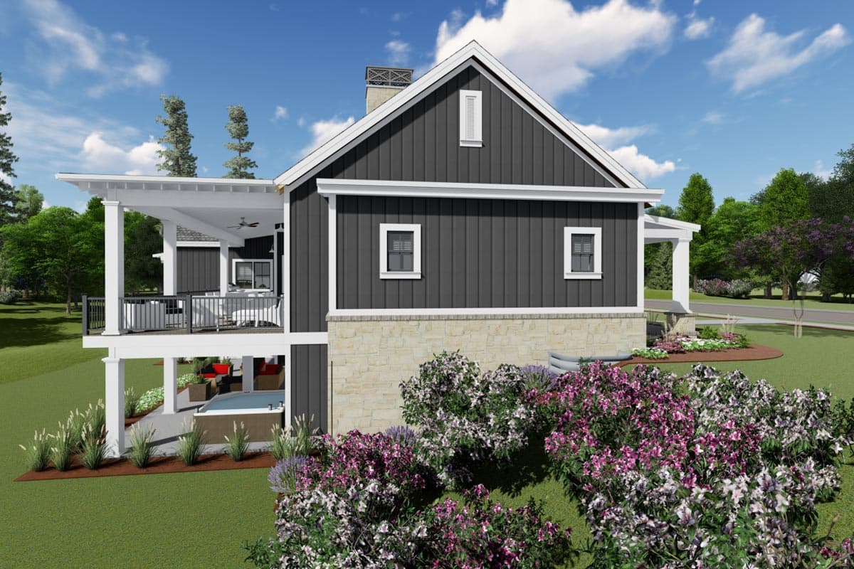 Plan 64503SC: Expandable Modern Farmhouse Plan with En Suite Bathrooms for Everyone - Image #9 - Country, Farmhouse, Modern Farmhouse, New American