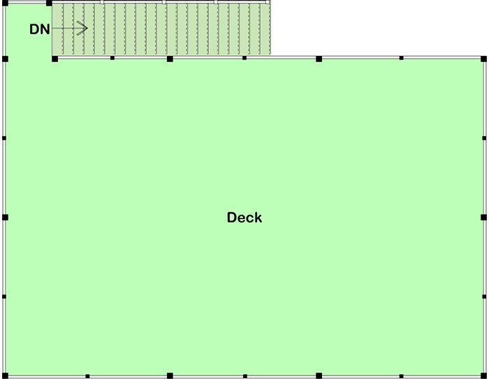 Plan 62854DJ: Large Modern Garage Plan with Party Deck - Floor Plan - 2nd Floor