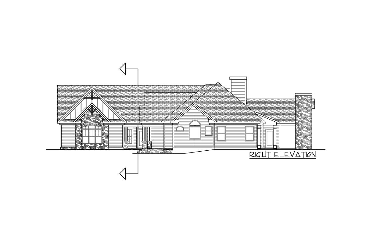 Plan 360064DK: New American House Plan with Angled Garage and Bonus Upstairs Expansion - 2702 Sq Ft - Image #4 - Craftsman, Mountain, New American