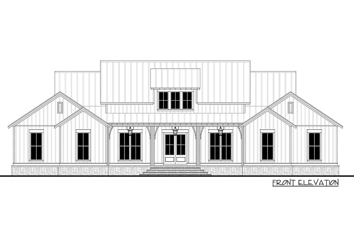 Plan 51832HZ: Three Bed Modern Farmhouse with Master Bedroom Screened Porch - 2589 Sq Ft - Image #15 - Country, Farmhouse, Modern Farmhouse, New American, Southern