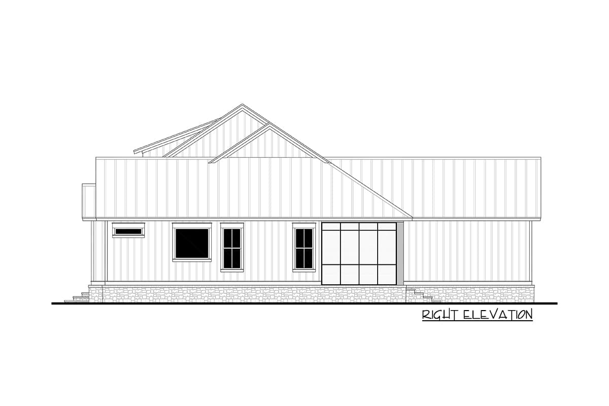 Plan 51832HZ: Three Bed Modern Farmhouse with Master Bedroom Screened Porch - 2589 Sq Ft - Image #18 - Country, Farmhouse, Modern Farmhouse, New American, Southern