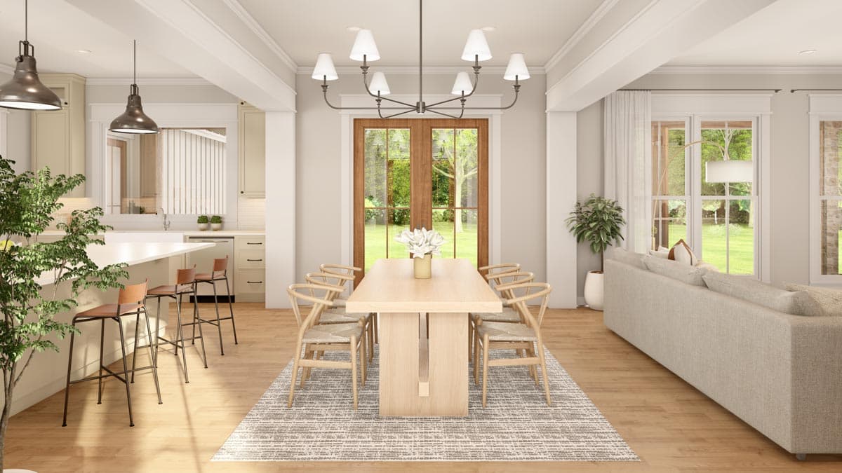 Plan 51832HZ: Three Bed Modern Farmhouse with Master Bedroom Screened Porch - 2589 Sq Ft - Image #7 - Country, Farmhouse, Modern Farmhouse, New American, Southern