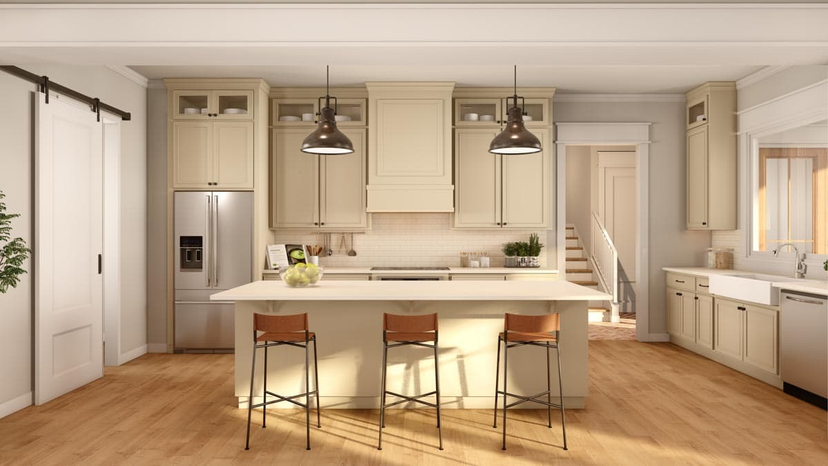 Plan 51832HZ: Three Bed Modern Farmhouse with Master Bedroom Screened Porch - 2589 Sq Ft - Image #9 - Country, Farmhouse, Modern Farmhouse, New American, Southern