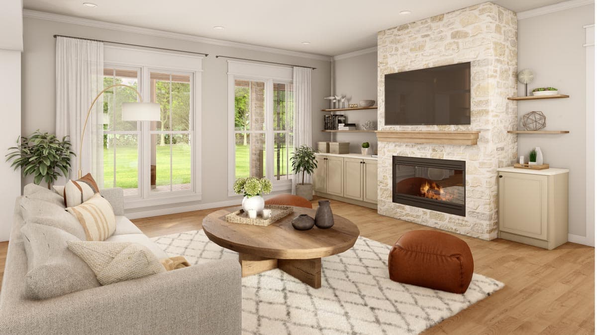 Plan 51832HZ: Three Bed Modern Farmhouse with Master Bedroom Screened Porch - 2589 Sq Ft - Image #10 - Country, Farmhouse, Modern Farmhouse, New American, Southern