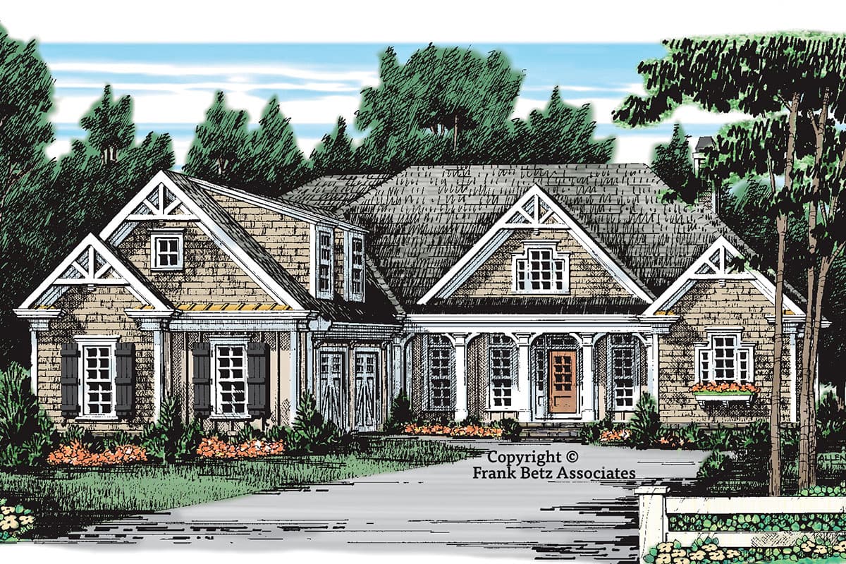 Plan 710352BTZ: 3-Bed House Plan with Keeping Room and Split Bed Layout - Image #5 - New American, Southern