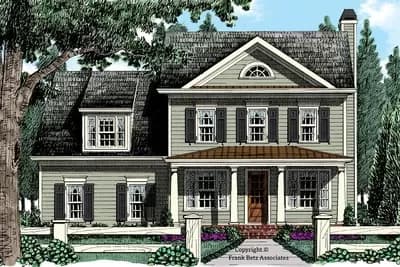 4-Bed Country Home Plan with Open Layout in Back