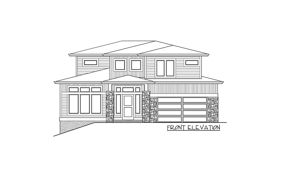 Plan 23854JD: Spectacular Prairie Home Plan with Lower-Level Rec Room - Image #26 - Contemporary, Mid Century Modern, Modern, Northwest, Prairie