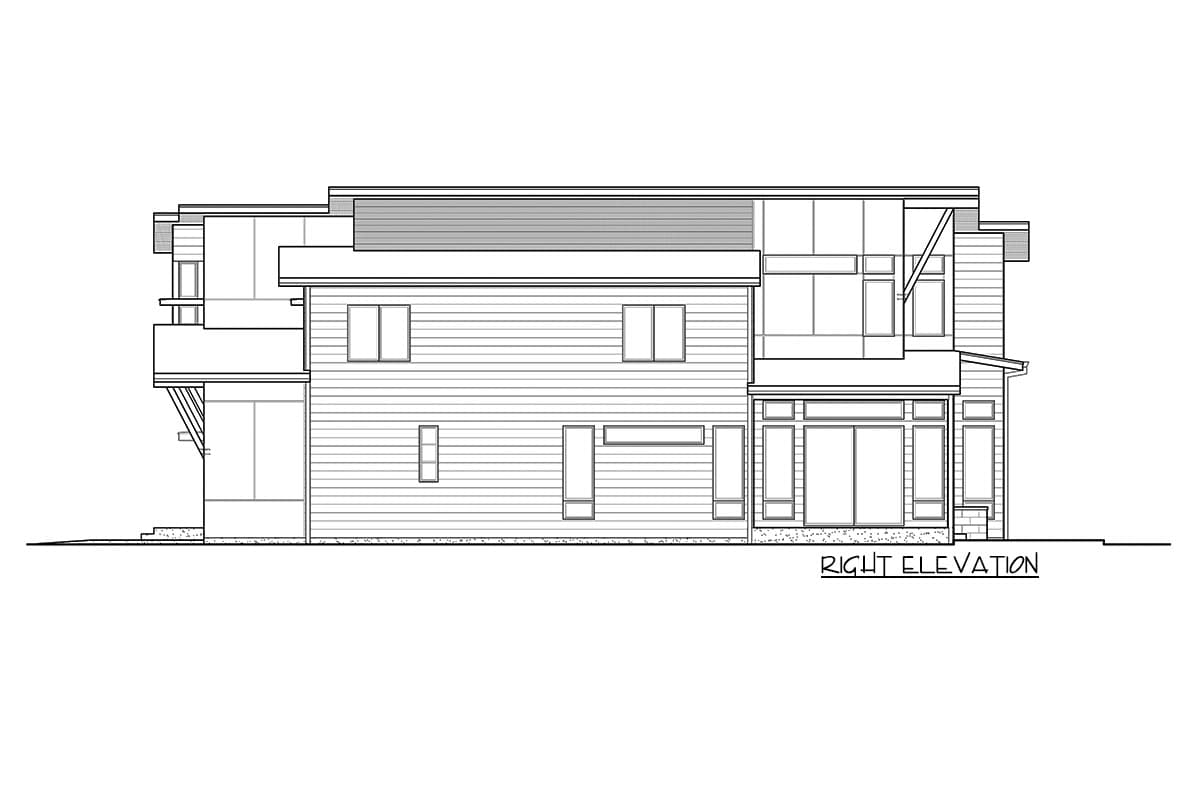 Plan 23855JD: Modern House Plan with Large Bonus Room Over the Garage - Image #6 - Contemporary, Mid Century Modern, Modern, Northwest