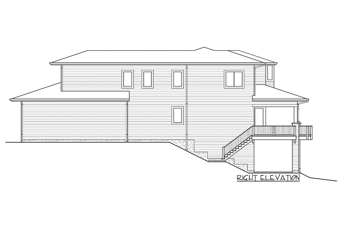 Plan 23856JD: Luxury Modern House Plan with Wine Room and Private Den with Guest Room Potential - Image #7 - Modern, Northwest, Prairie