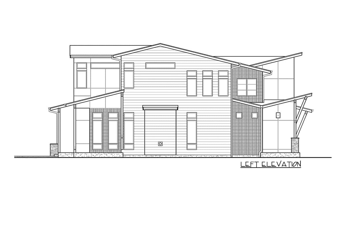 Plan 23857JD: Modern Home Plan with 3-Car Tandem Garage - Image #16 - Modern, Mountain, New American, Northwest