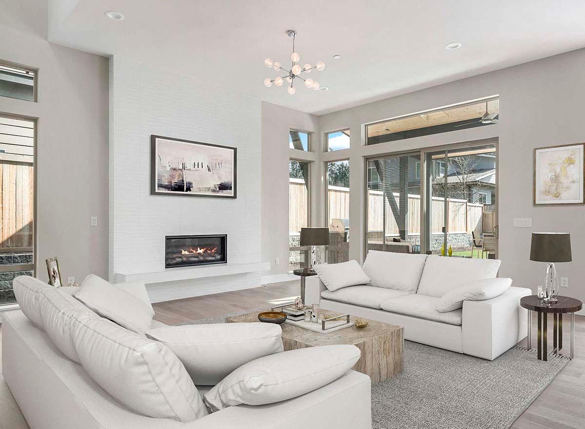 Plan 23857JD: Modern Home Plan with 3-Car Tandem Garage - Image #4 - Modern, Mountain, New American, Northwest