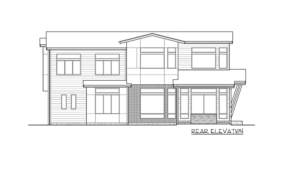 Plan 23857JD: Modern Home Plan with 3-Car Tandem Garage - Image #17 - Modern, Mountain, New American, Northwest