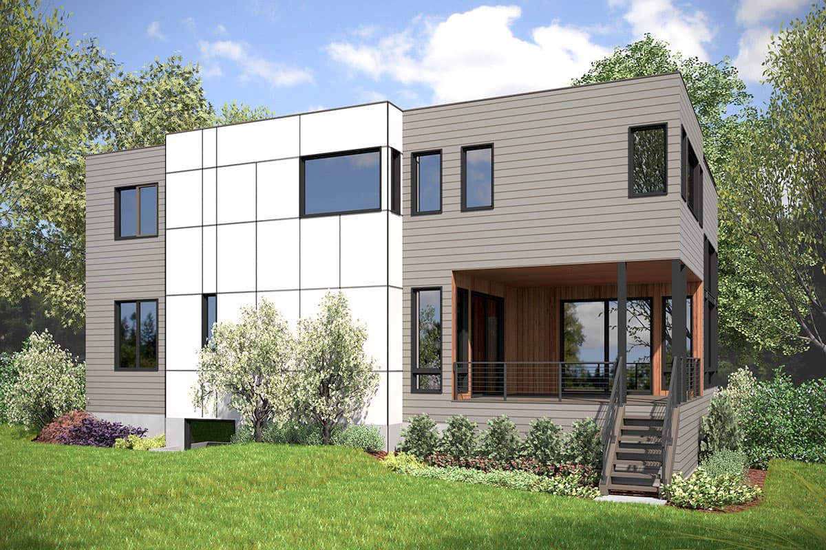 Plan 23858JD: 4-Bed Modern Masterpiece with Rooftop Deck and Drive-Under Garage - Image #5 - Modern, Northwest