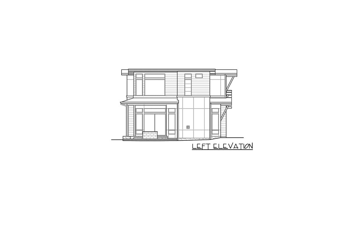 Plan 23859JD: Two-Story Contemporary Home Plan for Indoor / Outdoor Lifestyle - Image #9 - Modern, Northwest