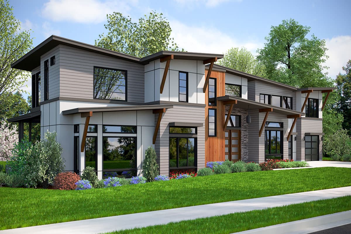 Plan 23859JD: Two-Story Contemporary Home Plan for Indoor / Outdoor Lifestyle - Image #6 - Modern, Northwest