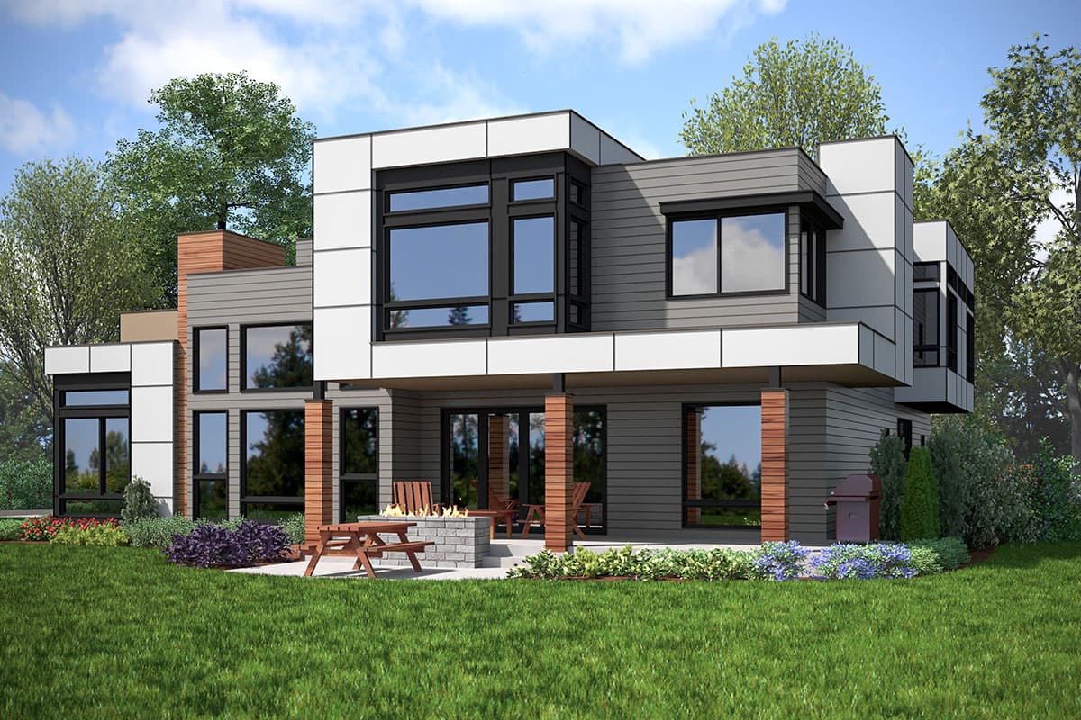 Plan 23860JD: Light and Airy Modern Home with Indoor / Outdoor Floor Plan - Image #7 - Modern, Northwest