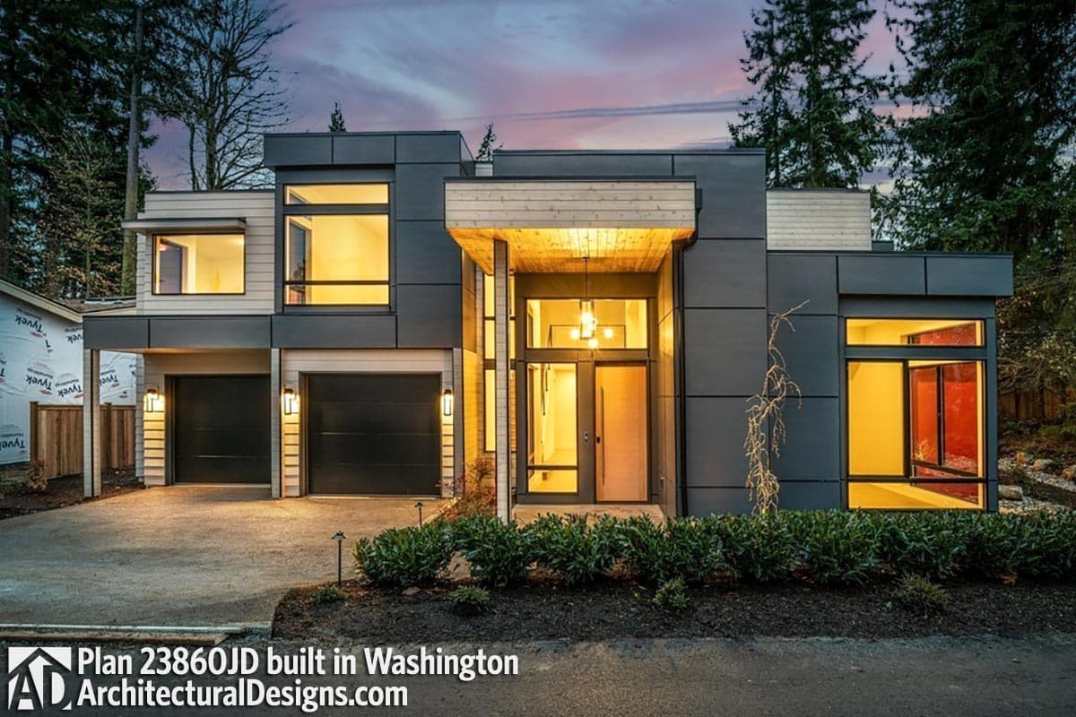 build gallery item - Modern House Plan 23860JD Comes to Life in Washington