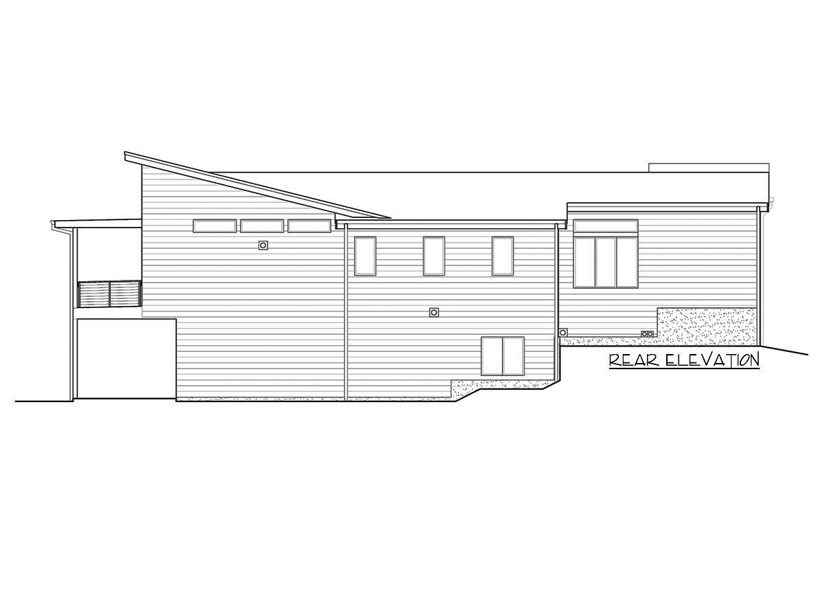 Plan 23861JD: 4-Bed Contemporary Home Plan with Main-Floor Master - Image #6 - Mid Century Modern, Modern, Northwest