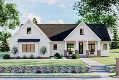 Board and Batten 4-Bed Modern Farmhouse with Expansion Possibilities