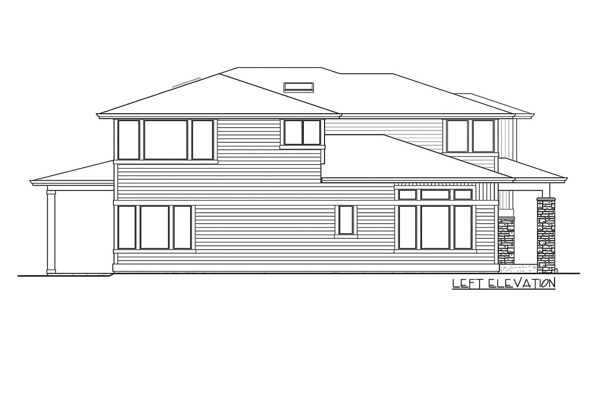 Plan 23863JD: Two-Story Modern Home Plan with Outdoor Living Room - Image #41 - Modern, New American, Northwest