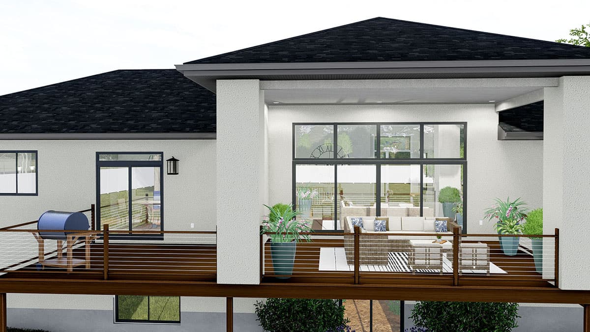 Plan 61356UT: Exclusive Prairie Home Plan with Open Floor Plan - Image #11 - Contemporary, Prairie, Ranch